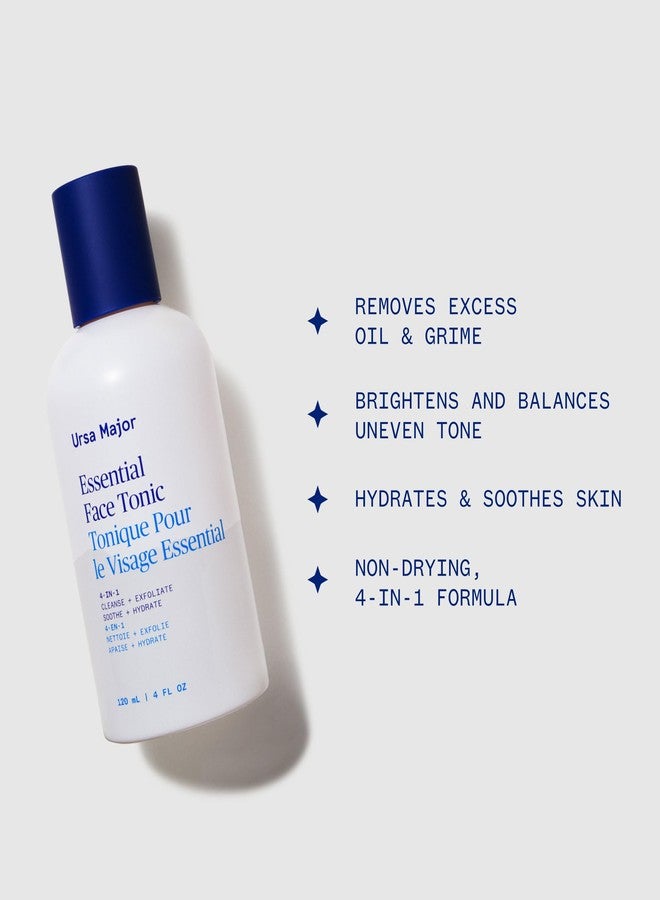Ursa Major Essential Face Tonic | 4-in-1 Natural Toner to Cleanse, Exfoliate, Soothe and Hydrate | Vegan, Cruelty-Free, Non-Toxic | 4 Ounces - Image 2